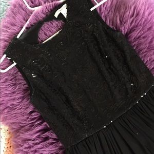 A formal black dress